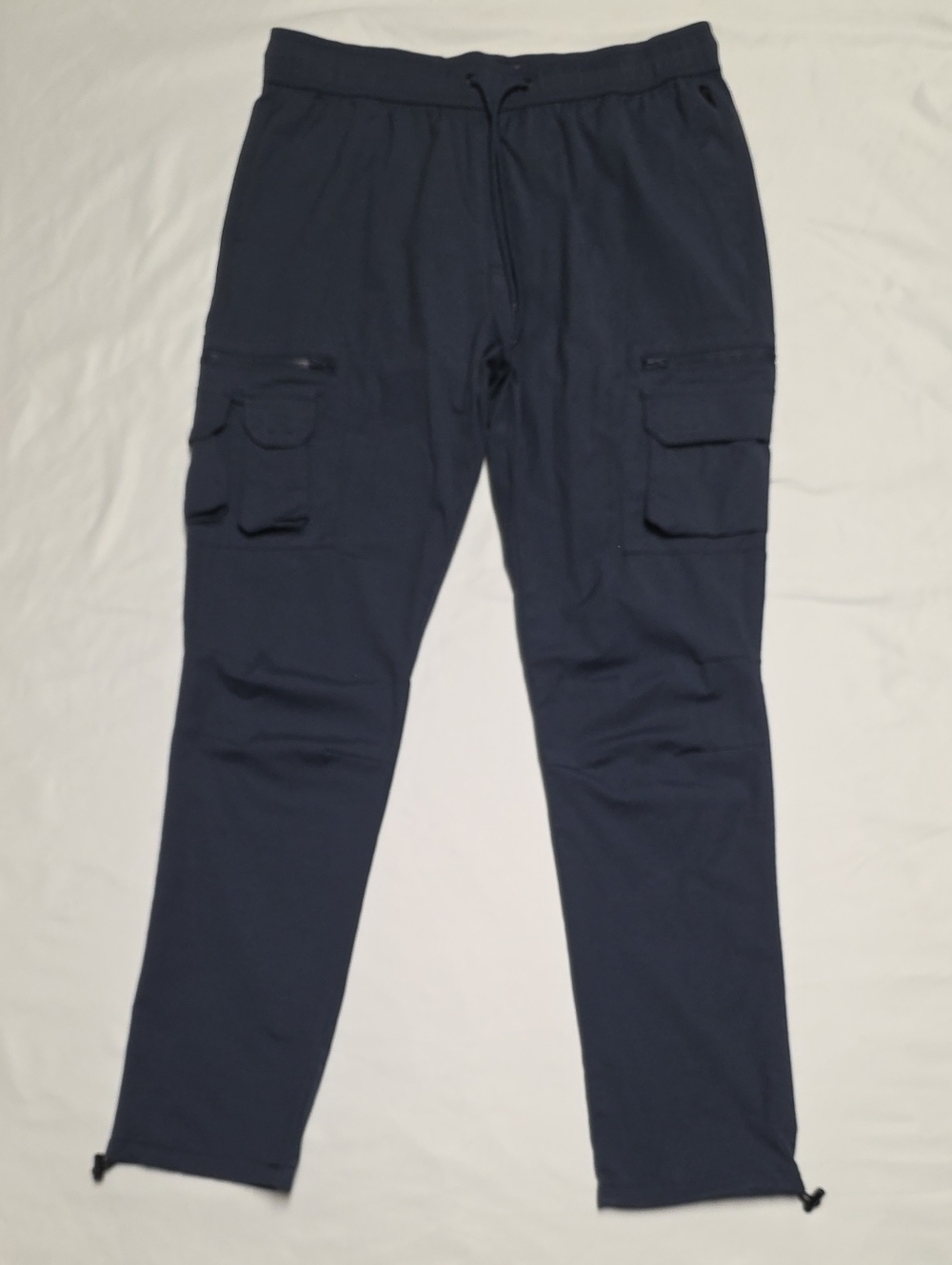 PacSun Men's Navy Cargo Slim-Fit Pants with Drawstring Waist